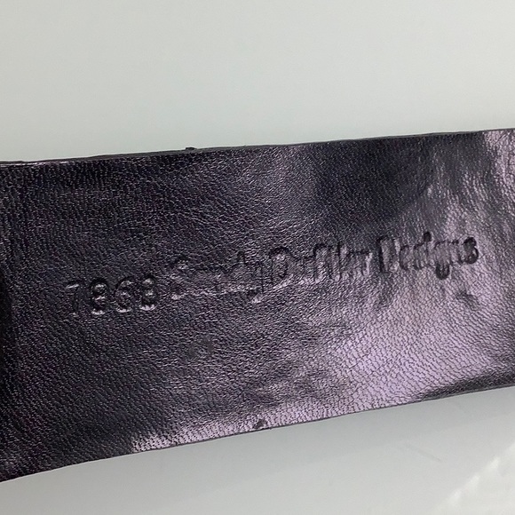 Sandy Duftler Designs Tortoiseshell and Leather elastic wide belt size S EUC main image 11